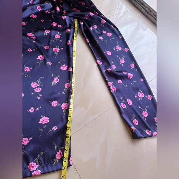Floral Satin Pants pijama pant size M - Picture 15 of 16